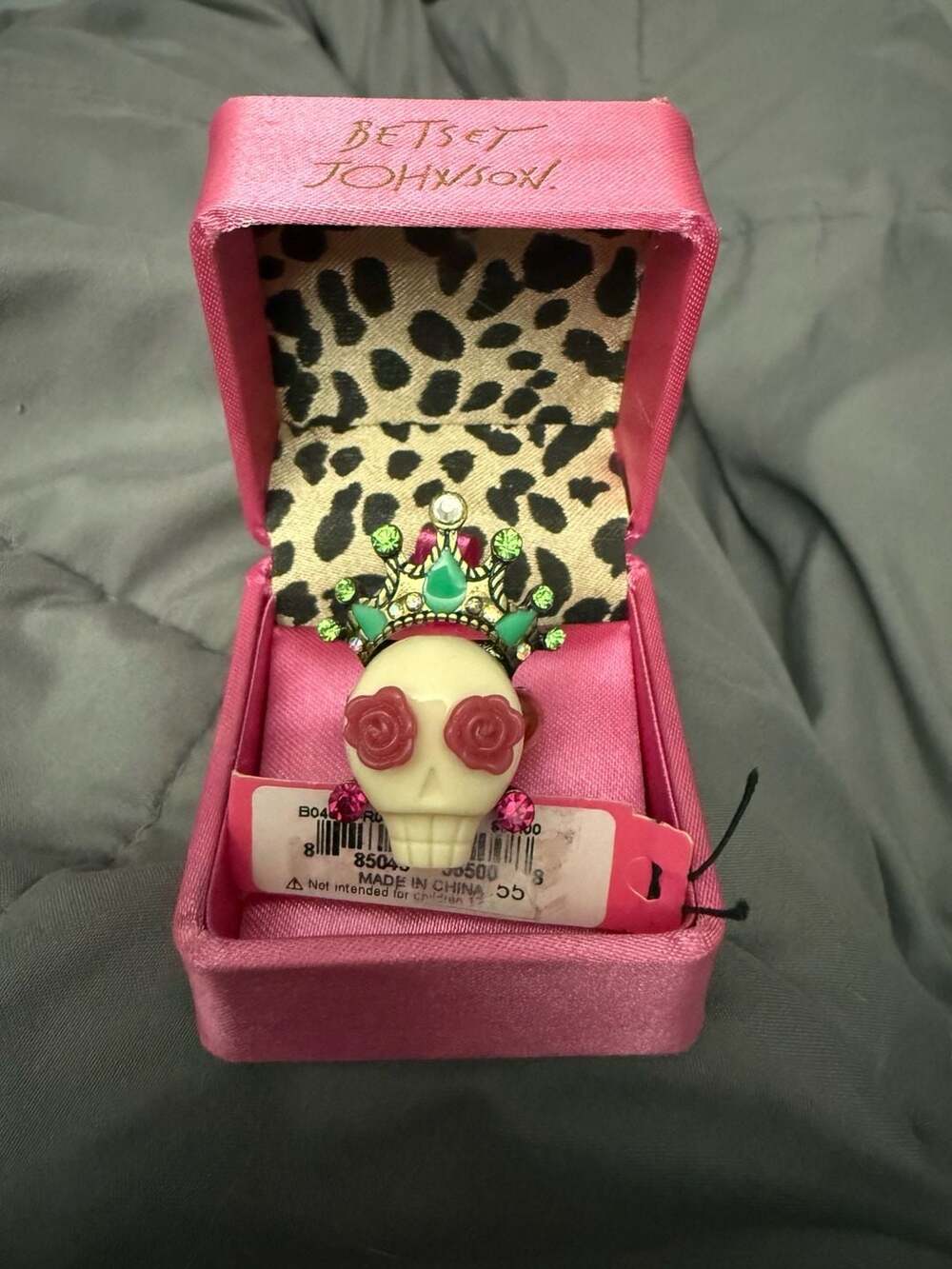 Betsey Johnson Sugar Skull Crown Ring